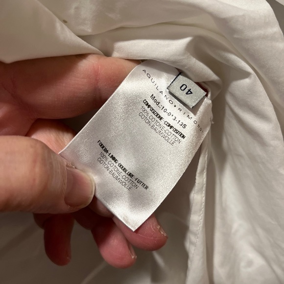 AQUILANO RIMONDI Italy ladies white eyelet skirt-L-GORGEOUS! - Picture 6 of 11